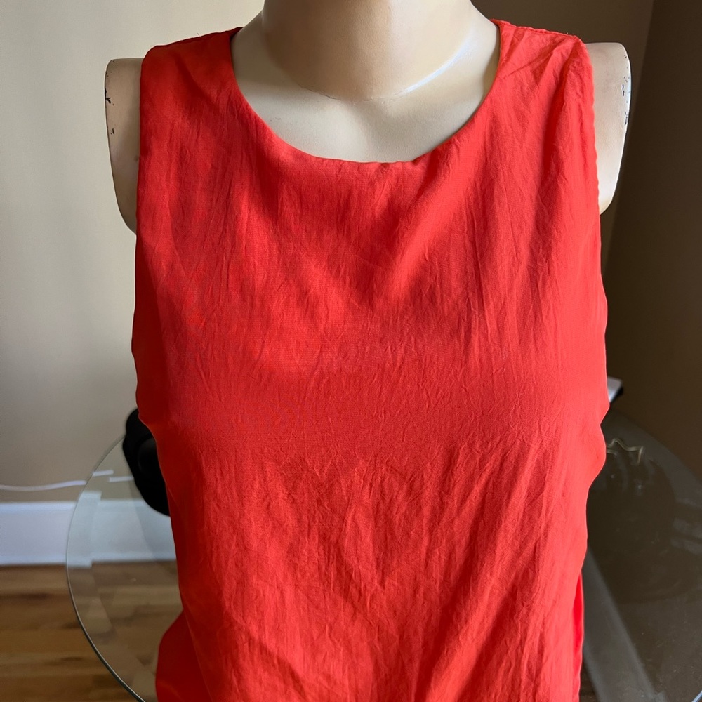 Bordeaux Red Sleeveless Top